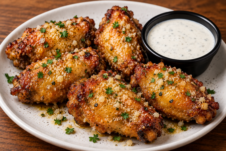Chicken Wings: Garlic Parmesan flavor